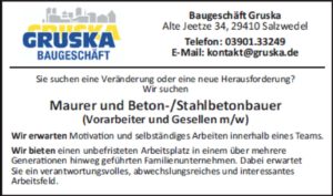 Stellenanzeige